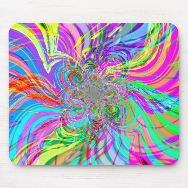 Rainbow Fire Mousepad (Front)