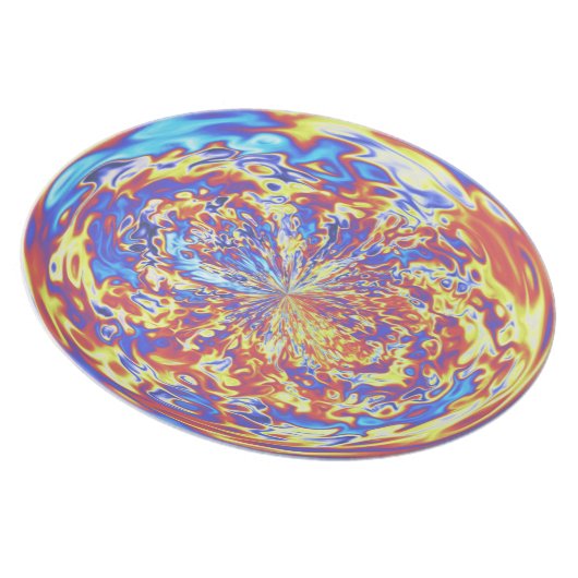 Rainbow Fire Muted Dinner Plate (Right Side)