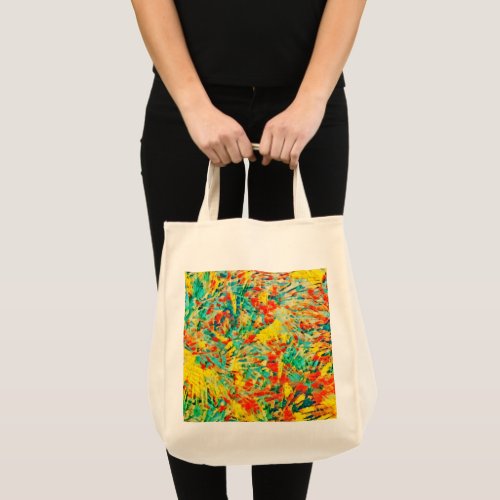 Rainbow Fireworks Celebration Art Abstract Tote Bag