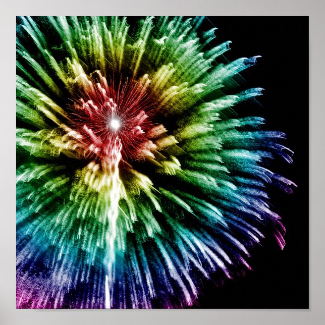 Rainbow fireworks print (Front)