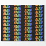 [ Thumbnail: Rainbow First Name "Alan"; Fun & Colorful Wrapping Paper ]