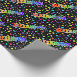 [ Thumbnail: Rainbow First Name "Alexandria" + Stars Wrapping Paper ]
