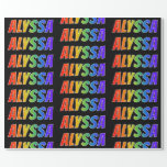 [ Thumbnail: Rainbow First Name "Alyssa"; Fun & Colorful Wrapping Paper ]