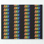 [ Thumbnail: Rainbow First Name "Ann"; Fun & Colorful Wrapping Paper ]