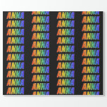 [ Thumbnail: Rainbow First Name "Anna"; Fun & Colorful Wrapping Paper ]