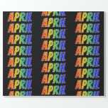 [ Thumbnail: Rainbow First Name "April"; Fun & Colorful Wrapping Paper ]