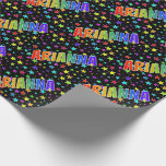 [ Thumbnail: Rainbow First Name "Arianna" + Stars Wrapping Paper ]