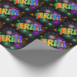 [ Thumbnail: Rainbow First Name "Ariel" + Fireworks Wrapping Paper ]