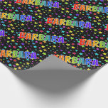 [ Thumbnail: Rainbow First Name "Barbara" + Stars Wrapping Paper ]