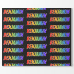 [ Thumbnail: Rainbow First Name "Benjamin"; Fun & Colorful Wrapping Paper ]