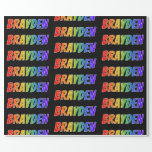 [ Thumbnail: Rainbow First Name "Brayden"; Fun & Colorful Wrapping Paper ]
