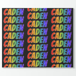 [ Thumbnail: Rainbow First Name "Caden"; Fun & Colorful Wrapping Paper ]