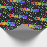 [ Thumbnail: Rainbow First Name "Camden" + Stars Wrapping Paper ]