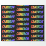 [ Thumbnail: Rainbow First Name "Cameron"; Fun & Colorful Wrapping Paper ]