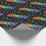 [ Thumbnail: Rainbow First Name "Catherine" + Stars Wrapping Paper ]