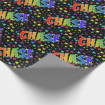 [ Thumbnail: Rainbow First Name "Chase" + Stars Wrapping Paper ]