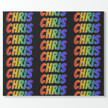 [ Thumbnail: Rainbow First Name "Chris"; Fun & Colorful Wrapping Paper ]