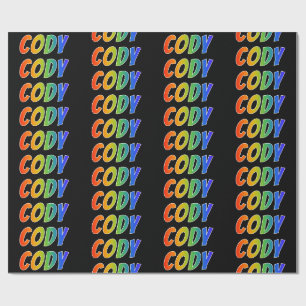 Rainbow First Name "CODY"; Fun & Colorful Wrapping Paper