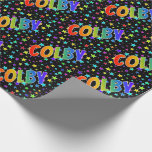 [ Thumbnail: Rainbow First Name "Colby" + Stars Wrapping Paper ]