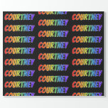 [ Thumbnail: Rainbow First Name "Courtney"; Fun & Colorful Wrapping Paper ]