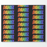 [ Thumbnail: Rainbow First Name "Daniel"; Fun & Colorful Wrapping Paper ]