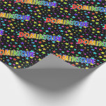[ Thumbnail: Rainbow First Name "Dominique" + Stars Wrapping Paper ]