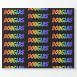 [ Thumbnail: Rainbow First Name "Douglas"; Fun & Colorful Wrapping Paper ]
