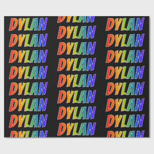 Rainbow First Name "DYLAN"; Fun & Colorful Wrapping Paper