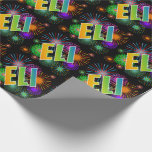 [ Thumbnail: Rainbow First Name "Eli" + Fireworks Wrapping Paper ]
