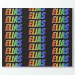 [ Thumbnail: Rainbow First Name "Elias"; Fun & Colorful Wrapping Paper ]