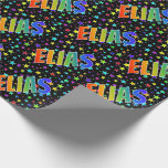 [ Thumbnail: Rainbow First Name "Elias" + Stars Wrapping Paper ]