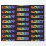 [ Thumbnail: Rainbow First Name "Elizabeth"; Fun & Colorful Wrapping Paper ]