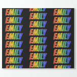 [ Thumbnail: Rainbow First Name "Emily"; Fun & Colorful Wrapping Paper ]