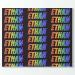 [ Thumbnail: Rainbow First Name "Ethan"; Fun & Colorful Wrapping Paper ]