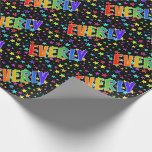 [ Thumbnail: Rainbow First Name "Everly" + Stars Wrapping Paper ]