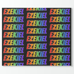 [ Thumbnail: Rainbow First Name "Ezekiel"; Fun & Colorful Wrapping Paper ]
