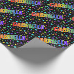 [ Thumbnail: Rainbow First Name "Gabriella" + Stars Wrapping Paper ]
