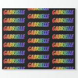[ Thumbnail: Rainbow First Name "Gabrielle"; Fun & Colorful Wrapping Paper ]