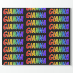 [ Thumbnail: Rainbow First Name "Gianna"; Fun & Colorful Wrapping Paper ]