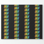 [ Thumbnail: Rainbow First Name "Ian"; Fun & Colorful Wrapping Paper ]