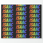 [ Thumbnail: Rainbow First Name "Isaac"; Fun & Colorful Wrapping Paper ]