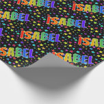 [ Thumbnail: Rainbow First Name "Isabel" + Stars Wrapping Paper ]