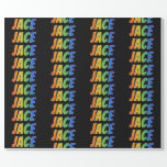 [ Thumbnail: Rainbow First Name "Jace"; Fun & Colorful Wrapping Paper ]