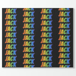 [ Thumbnail: Rainbow First Name "Jack"; Fun & Colorful Wrapping Paper ]
