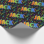 [ Thumbnail: Rainbow First Name "Jack" + Stars Wrapping Paper ]