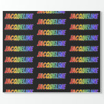 [ Thumbnail: Rainbow First Name "Jacqueline"; Fun & Colorful Wrapping Paper ]