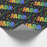 [ Thumbnail: Rainbow First Name "Jada" + Stars Wrapping Paper ]