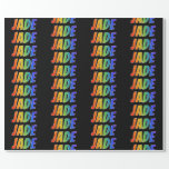 [ Thumbnail: Rainbow First Name "Jade"; Fun & Colorful Wrapping Paper ]