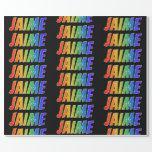 [ Thumbnail: Rainbow First Name "Jaime"; Fun & Colorful Wrapping Paper ]