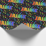 [ Thumbnail: Rainbow First Name "Jaime" + Stars Wrapping Paper ]